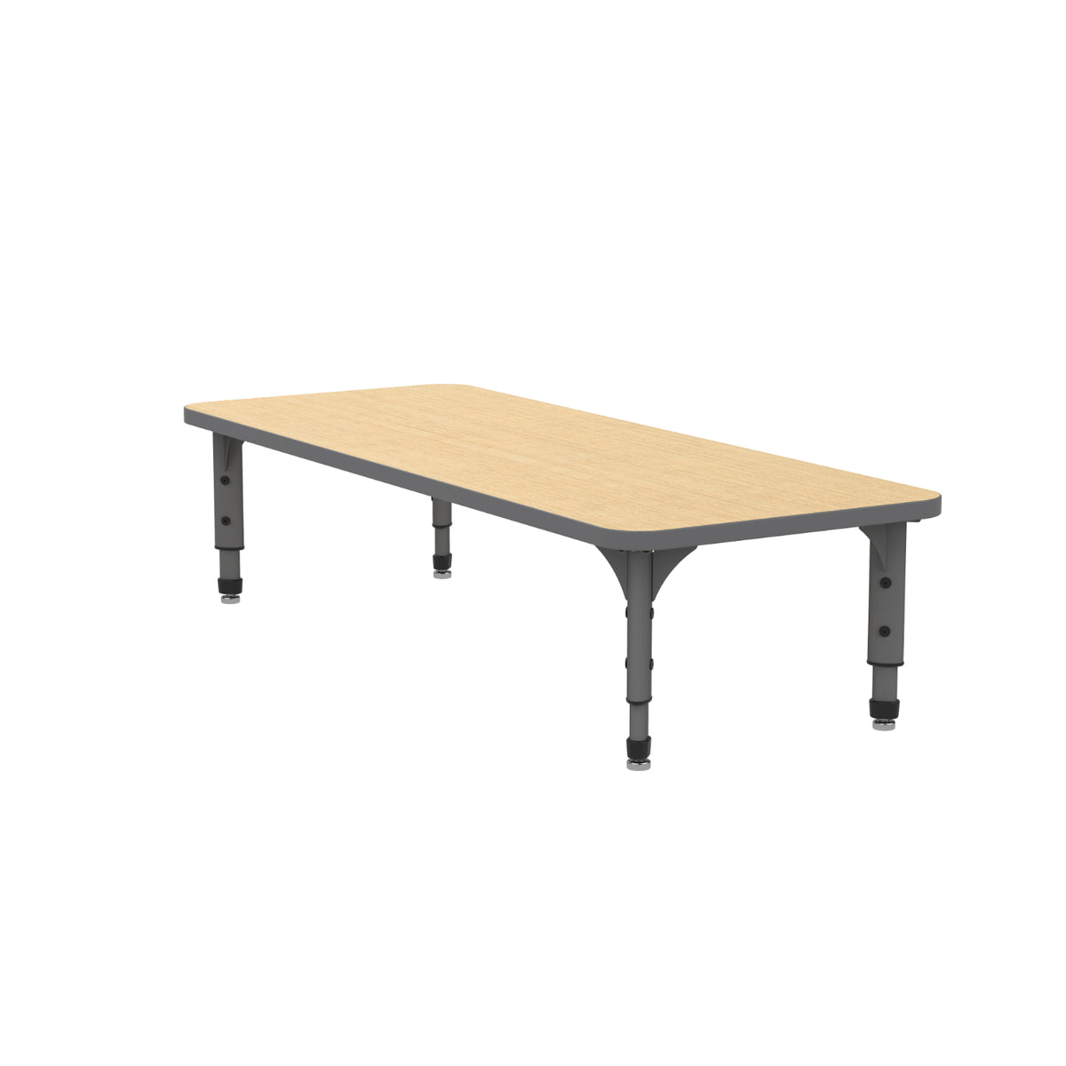 Adjustable Height Floor Activity Table, 24" x 60" Rectangle