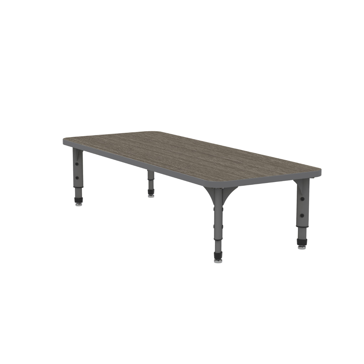 Adjustable Height Floor Activity Table, 24" x 60" Rectangle