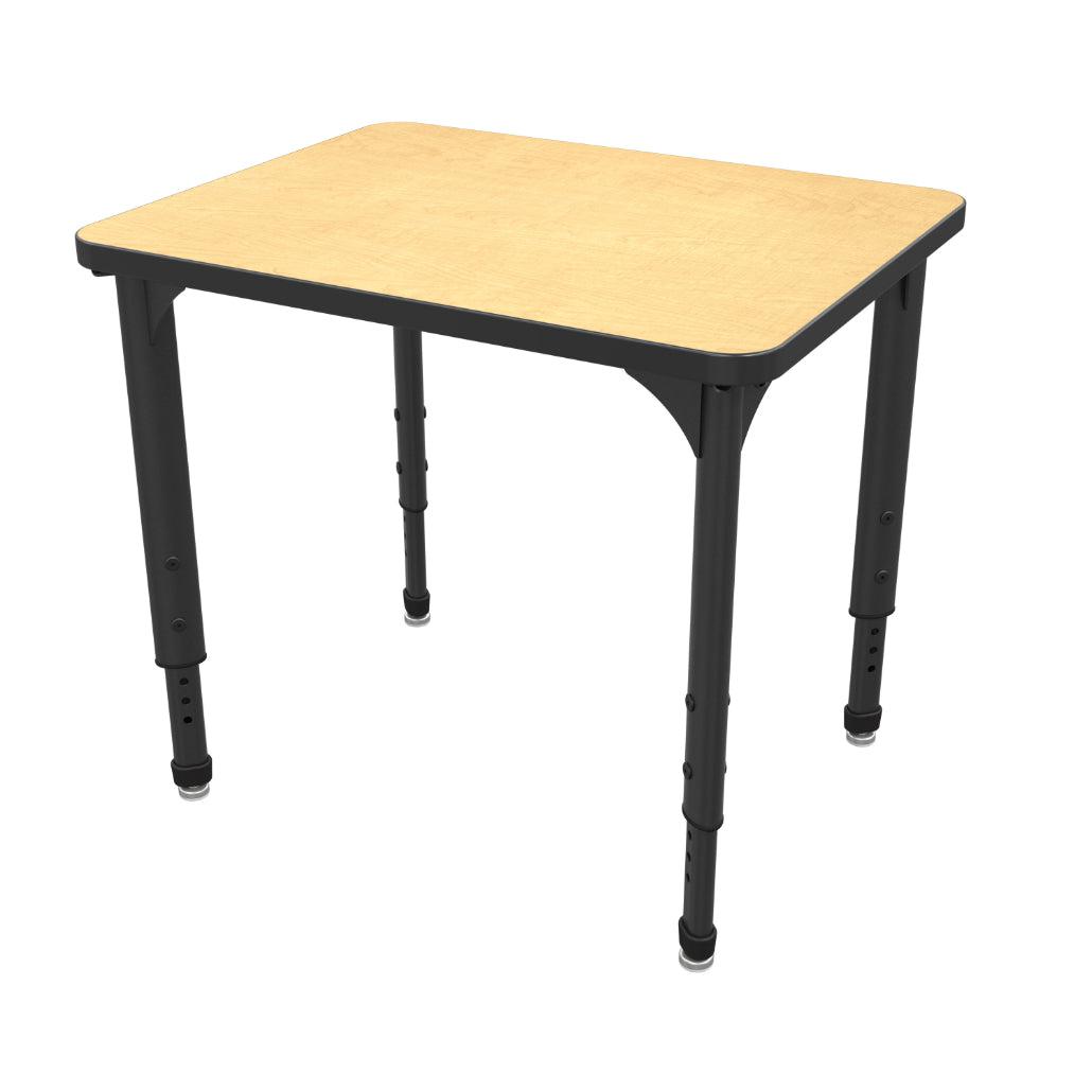 Apex Classroom Desk and Chair Package, 8 Rectangle Collaborative Student Desks, 24" x 30", with 8 Apex Stack Chairs