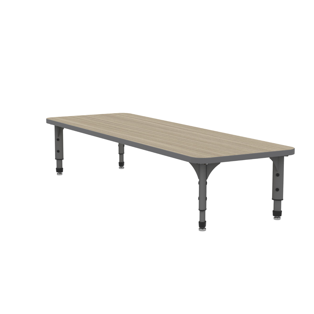 Adjustable Height Floor Activity Table, 24" x 72" Rectangle