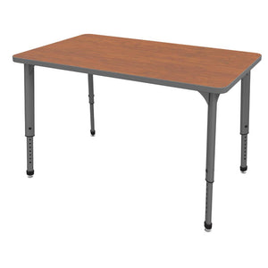 Apex Adjustable Height Collaborative Student Table, 30" x 48" Rectangle