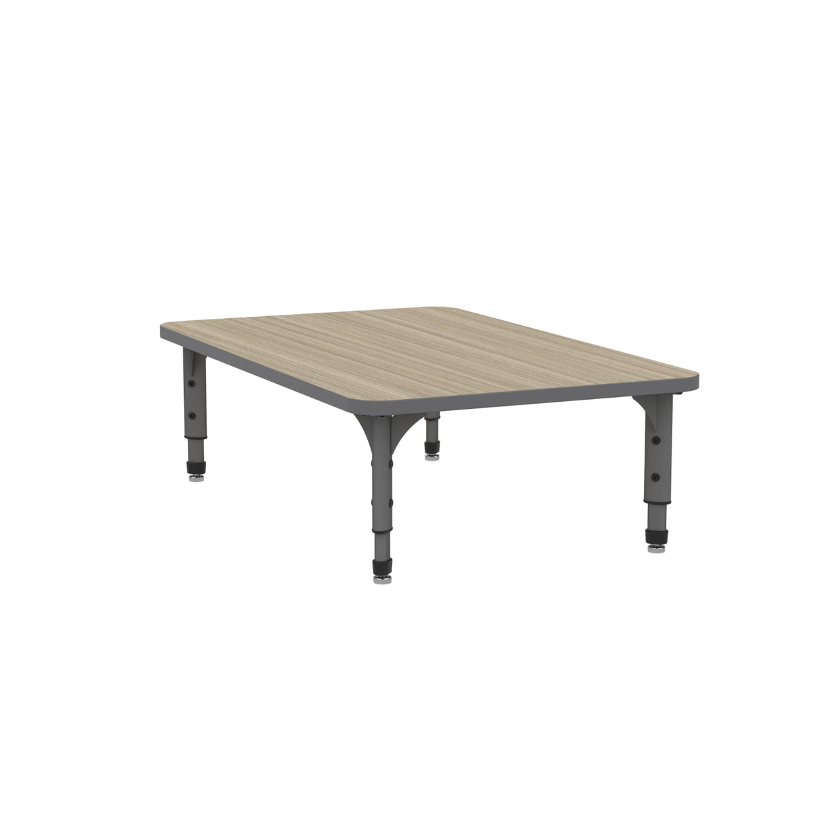 Marco Adjustable Height Floor Activity Table, 30" x 48" Rectangle
