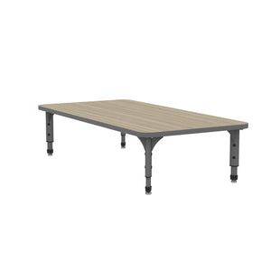 Adjustable Height Floor Activity Table, 30" x 60" Rectangle