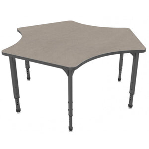 Apex Adjustable Height Collaborative Student Table, 60" Delta