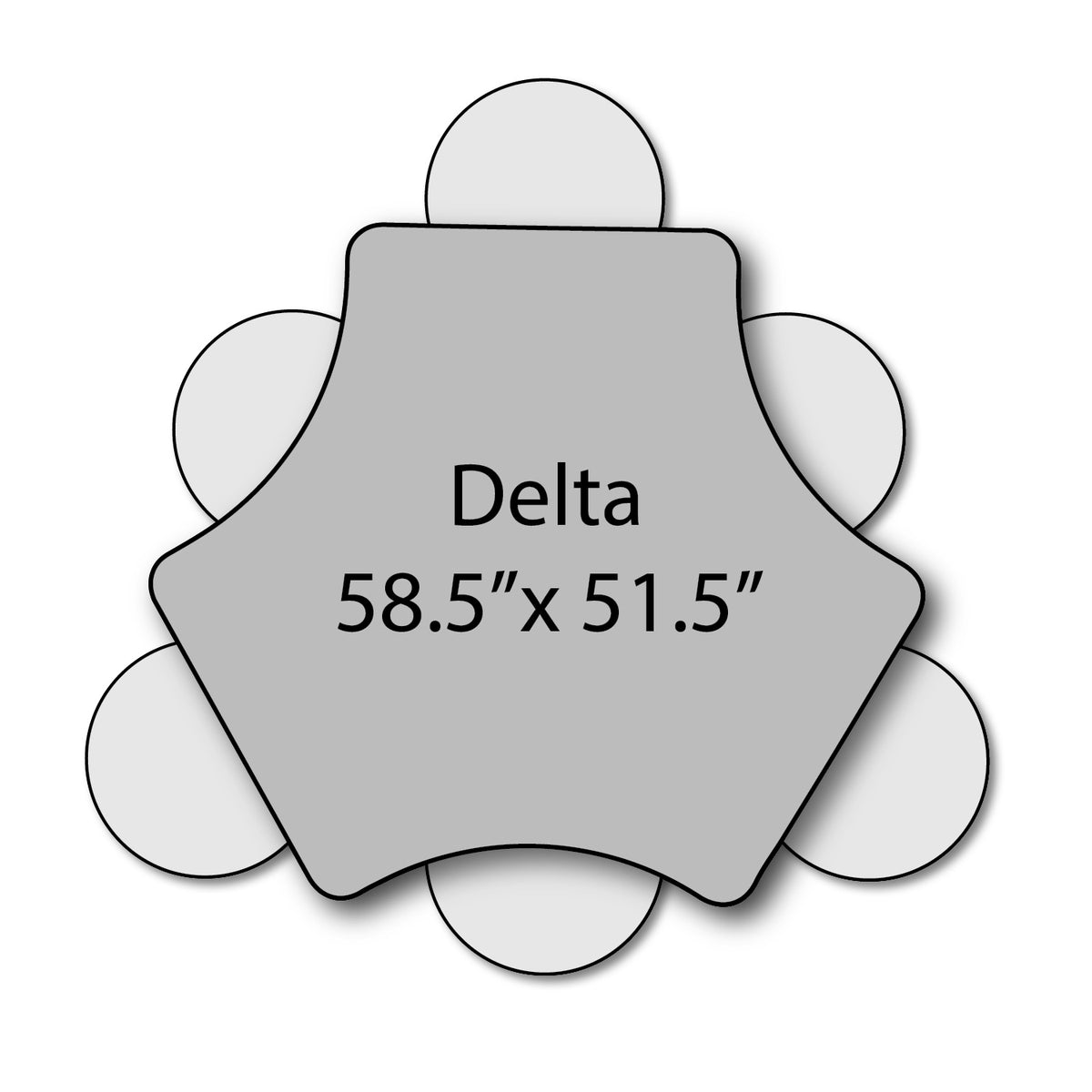 Marco Adjustable Height Floor Activity Table with Dry-Erase Laminate Markerboard Top, 60" Delta