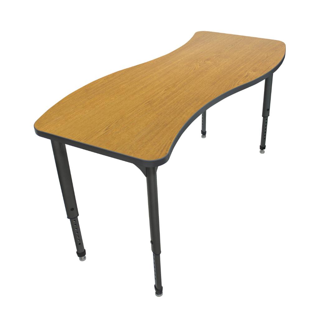 Apex Adjustable Height Collaborative Student Table, 24" x 60" Wave