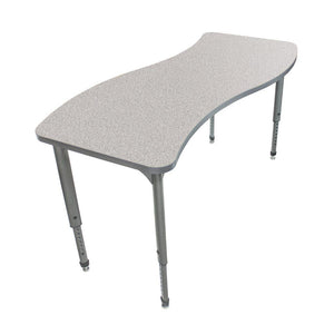 Apex Adjustable Height Collaborative Student Table, 24" x 60" Wave