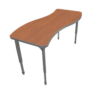 Marco Apex Adjustable Height Collaborative Student Table, 24" x 60" Wave