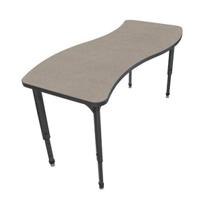 Apex Adjustable Height Collaborative Student Table, 24" x 60" Wave