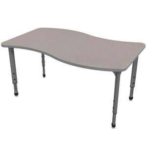 Marco Apex Adjustable Height Collaborative Student Table, 30" x 54" Wave