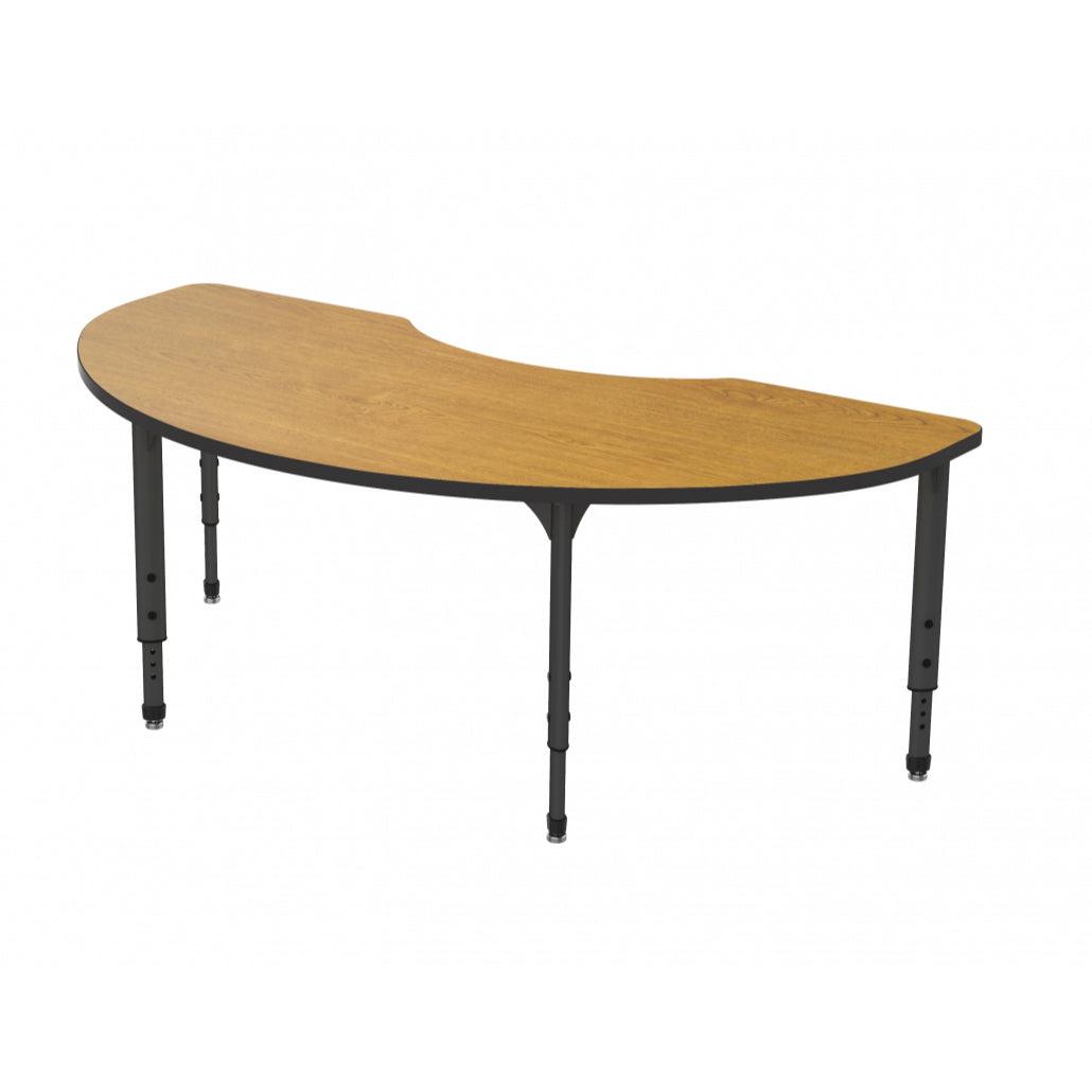 Apex Adjustable Height Collaborative Student Table, 36" x 72" Kidney