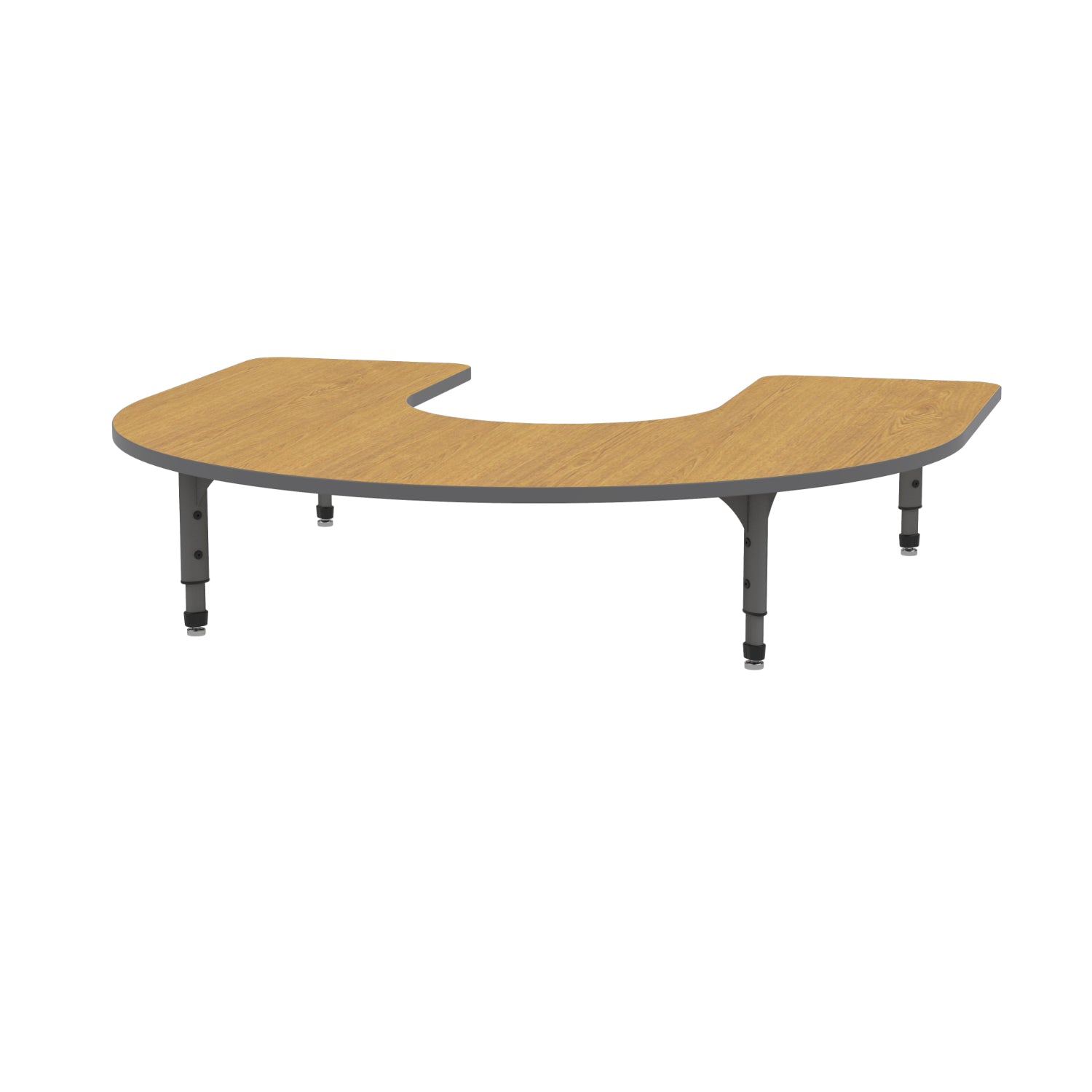 Adjustable Height Floor Activity Table, 60" x 66" Horseshoe