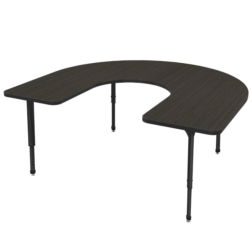 Apex Adjustable Height Collaborative Student Table, 60" x 66" Horseshoe