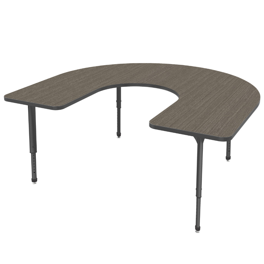 Apex Adjustable Height Collaborative Student Table, 60" x 66" Horseshoe