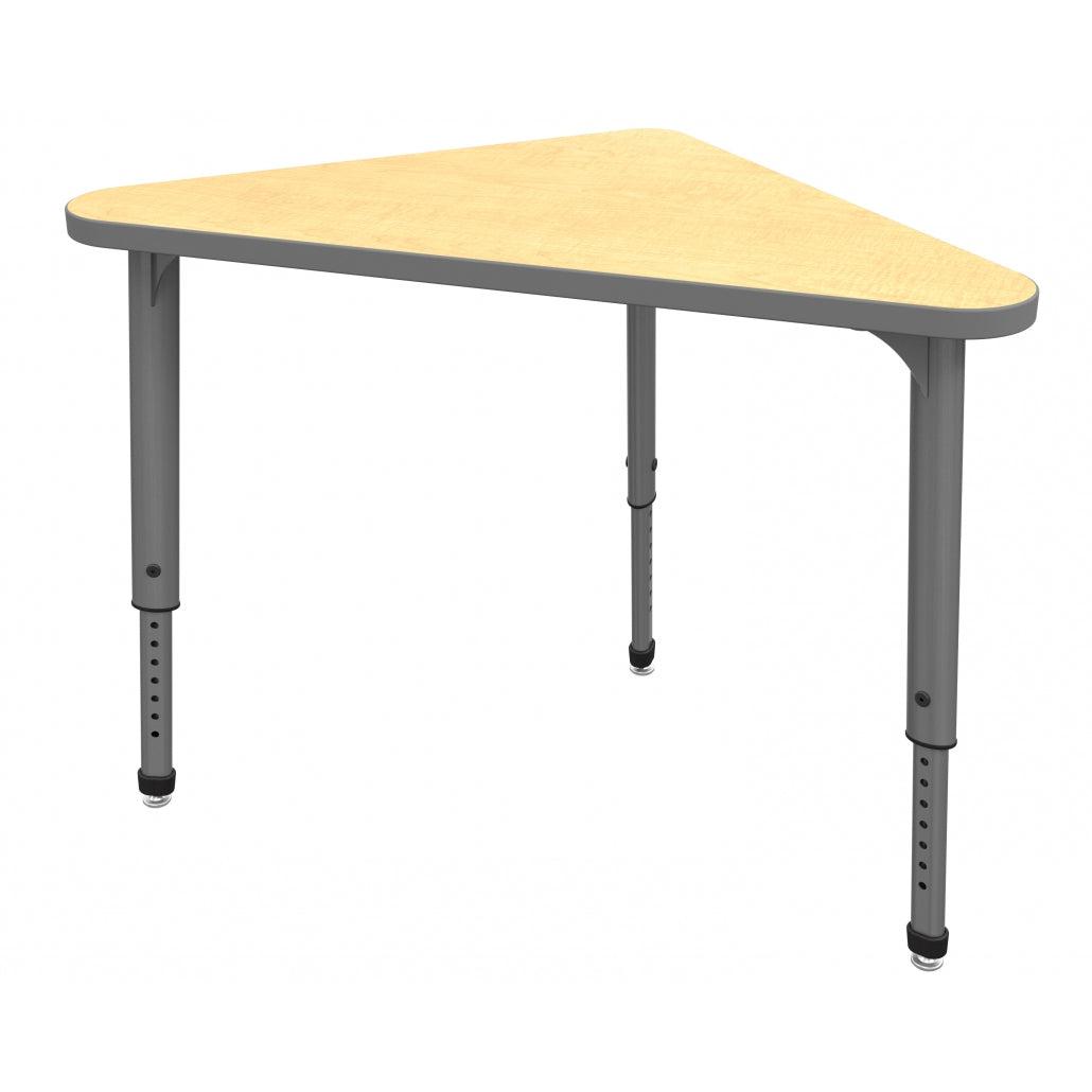 Apex Adjustable Height Collaborative Student Desk, 23" x 41" Triangle