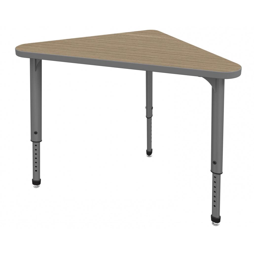 Apex Adjustable Height Collaborative Student Desk, 23" x 41" Triangle