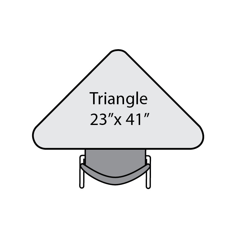 Apex White Dry Erase Classroom Desk and Chair Package, 24 Triangle Collaborative Student Desks with 24 Apex Stack Chairs