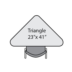 Apex White Dry Erase Classroom Desk and Chair Package, 24 Triangle Collaborative Student Desks with 24 Apex Stack Chairs