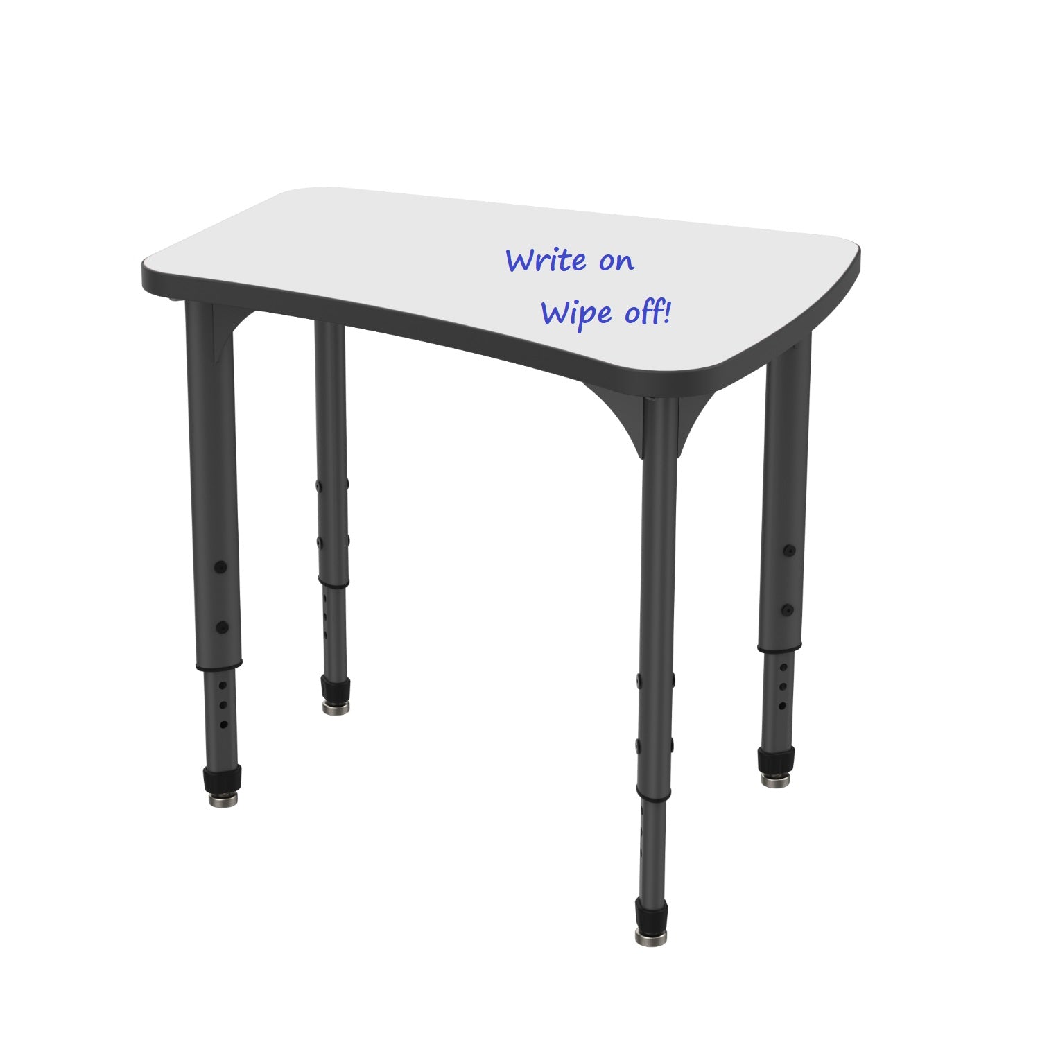 Apex Adjustable Height Collaborative Student Desk with Dry Erase Laminate Markerboard Top, 30" x 24" Flare