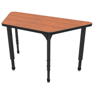 Apex Adjustable Height Collaborative Student Table, 24" x 48" Trapezoid