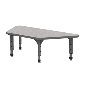 Adjustable Height Floor Activity Table, 24" x 48" Trapezoid