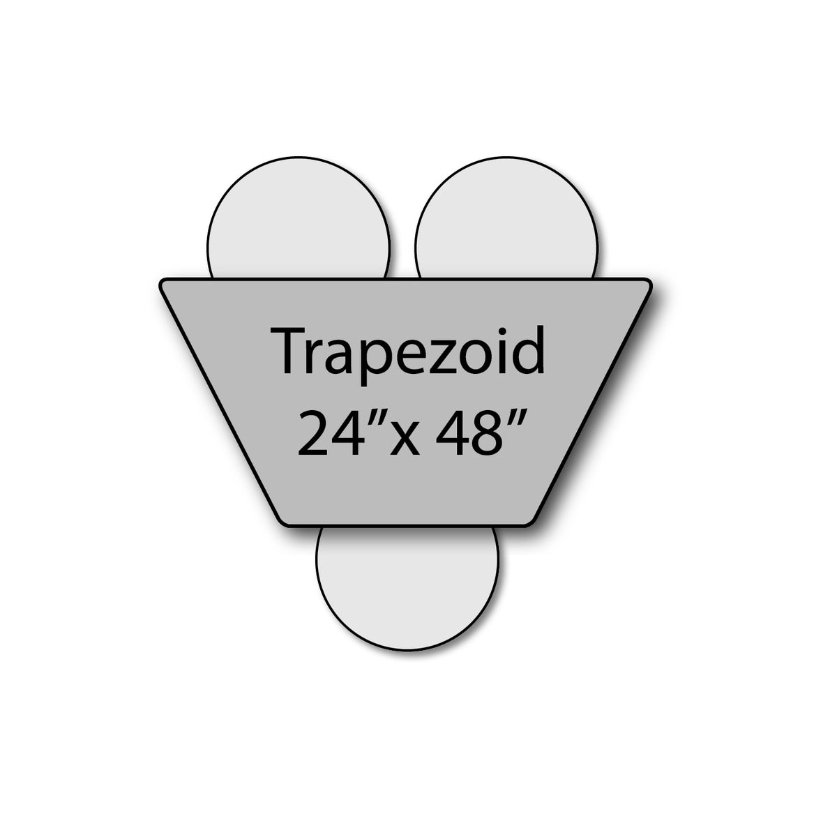 Adjustable Height Floor Activity Table, 24" x 48" Trapezoid