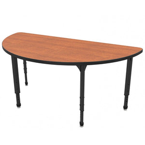 Apex Adjustable Height Collaborative Student Table, 60" Half Round