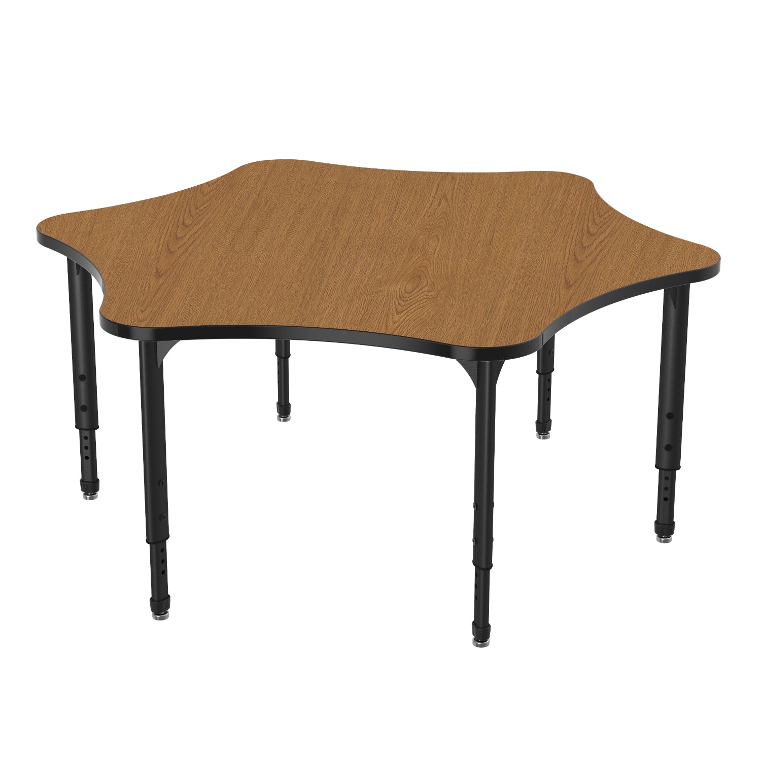 Apex Adjustable Height Collaborative Student Table, 60" 6 Star