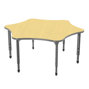 Apex Adjustable Height Collaborative Student Table, 60" 6 Star