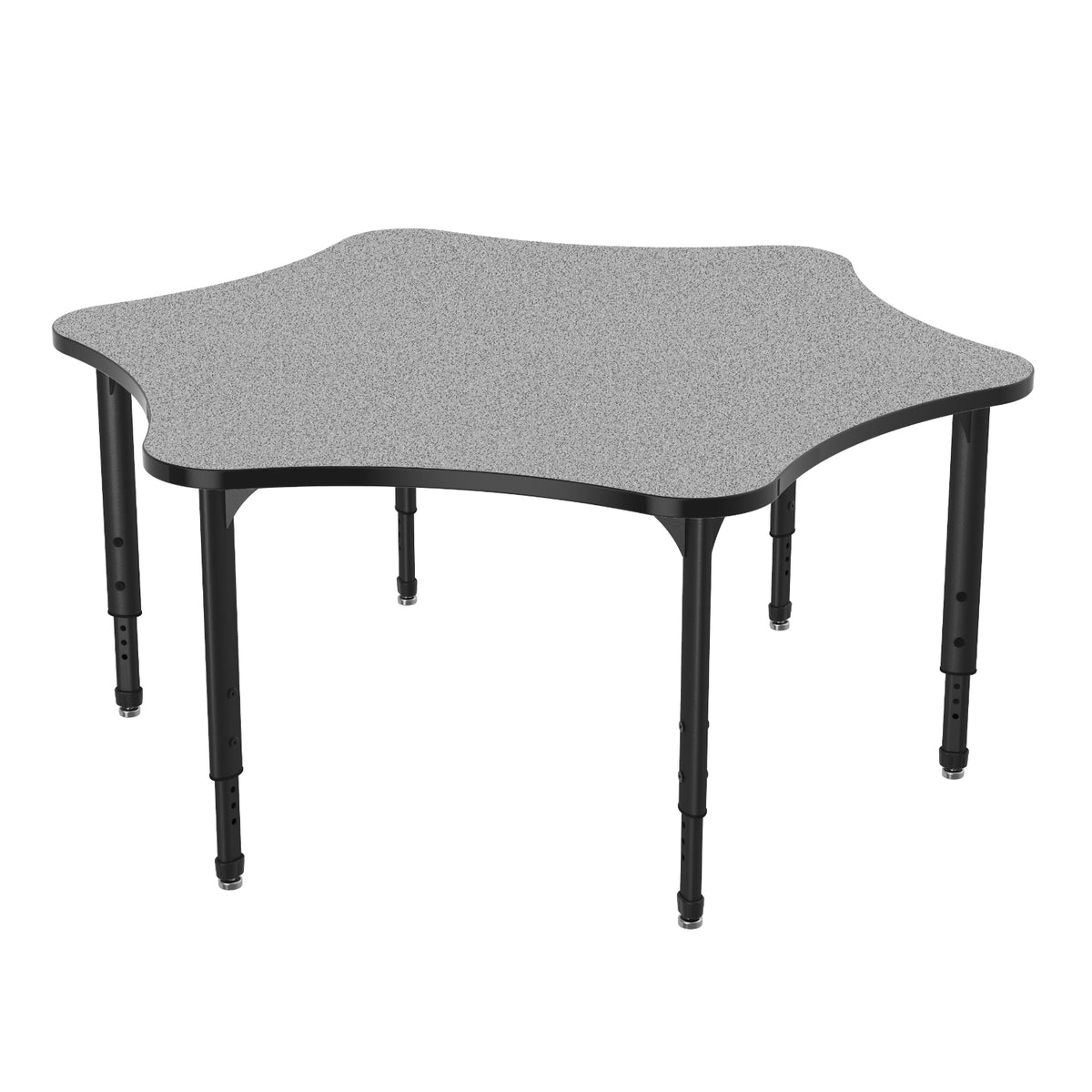 Apex Adjustable Height Collaborative Student Table, 60" 6 Star
