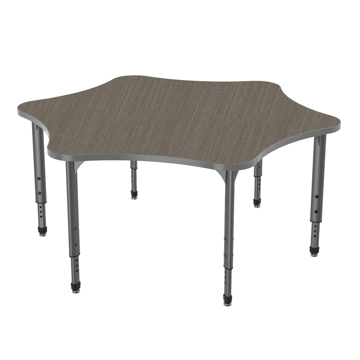 Apex Adjustable Height Collaborative Student Table, 60" 6 Star