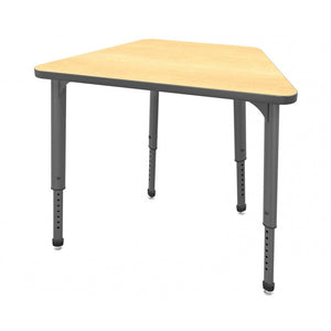 Apex Classroom Desk and Chair Package, 8 Large Trapezoid Collaborative Student Desks with 8 Apex Stack Chairs