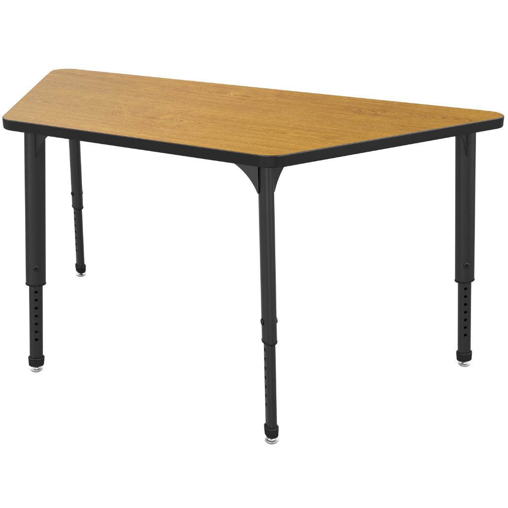 Apex Adjustable Height Collaborative Student Table, 30" x 60" Trapezoid
