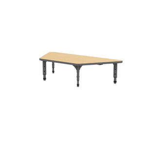 Adjustable Height Floor Activity Table, 30" x 60" Trapezoid