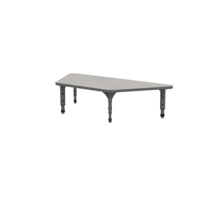 Adjustable Height Floor Activity Table, 30" x 60" Trapezoid