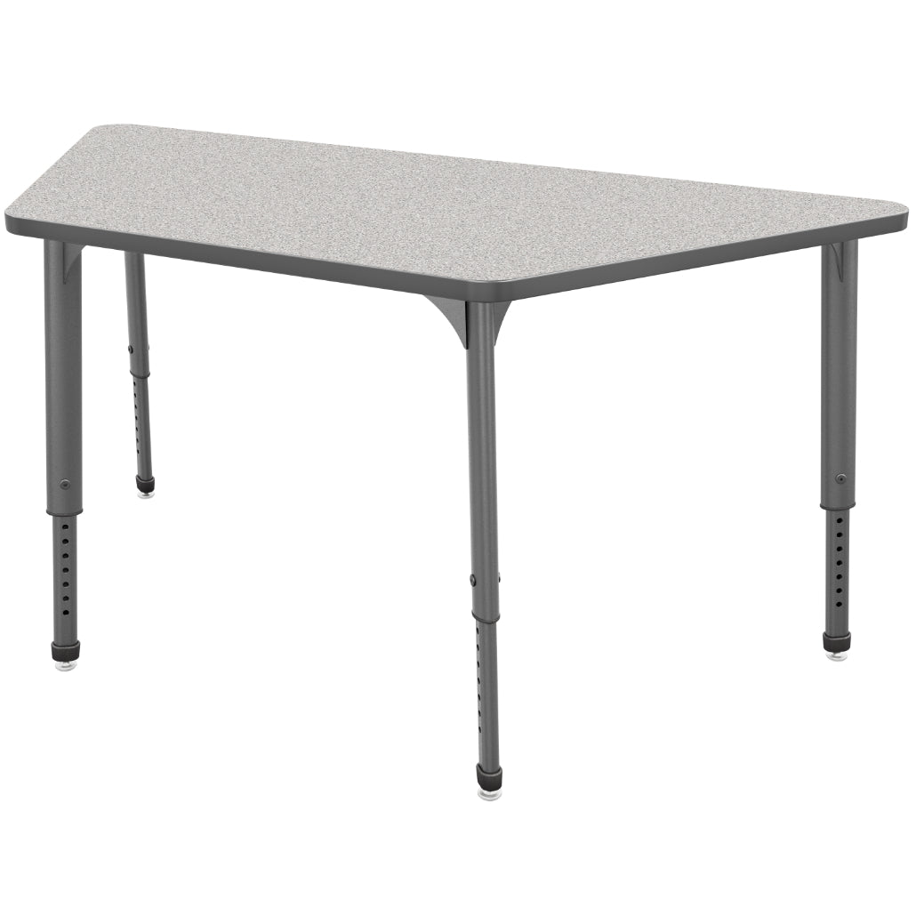 Apex Adjustable Height Collaborative Student Table, 30" x 60" Trapezoid