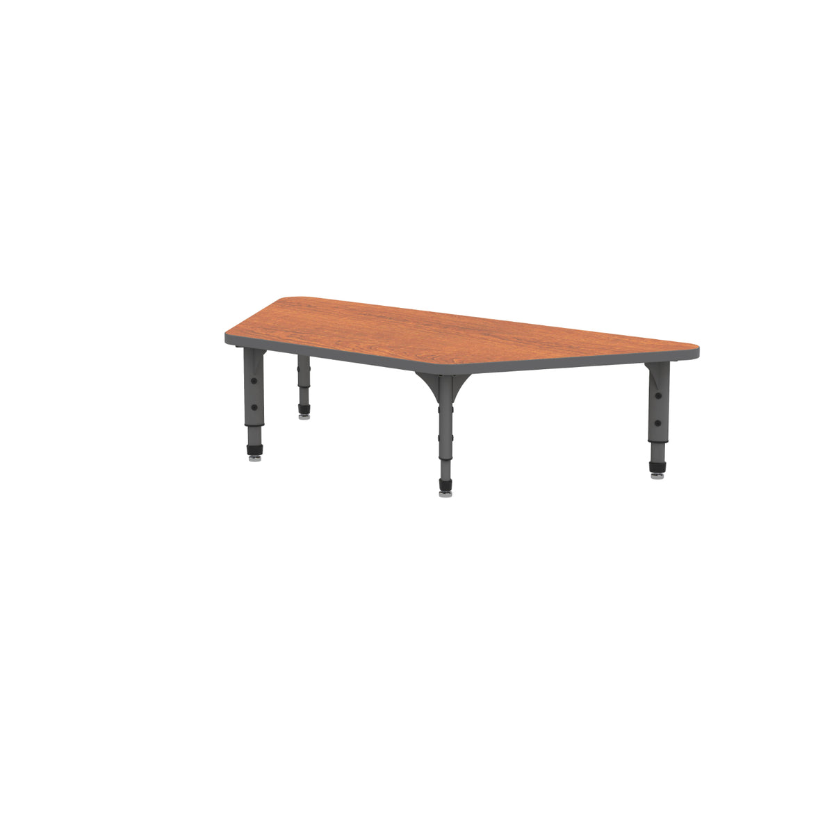 Marco Adjustable Height Floor Activity Table, 30" x 60" Trapezoid