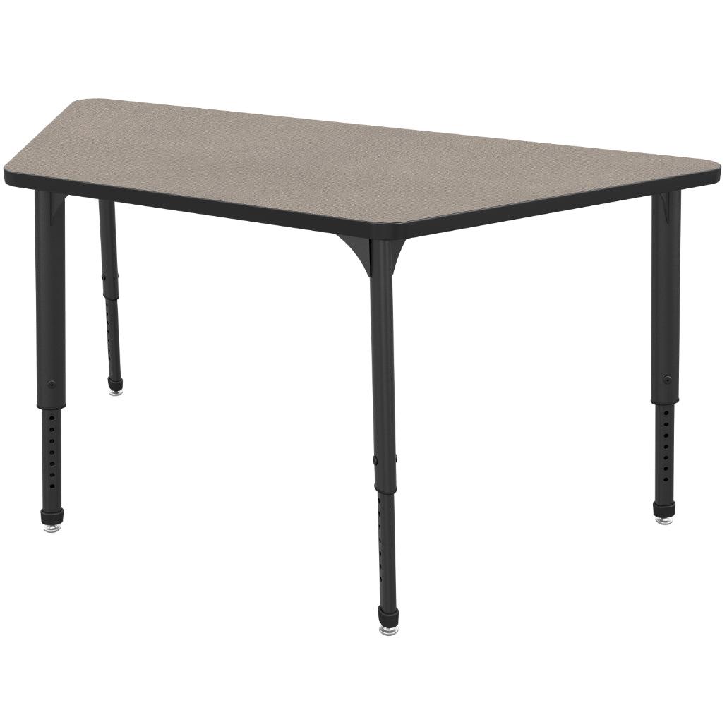 Apex Adjustable Height Collaborative Student Table, 30" x 60" Trapezoid