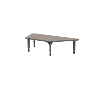 Adjustable Height Floor Activity Table, 30" x 60" Trapezoid