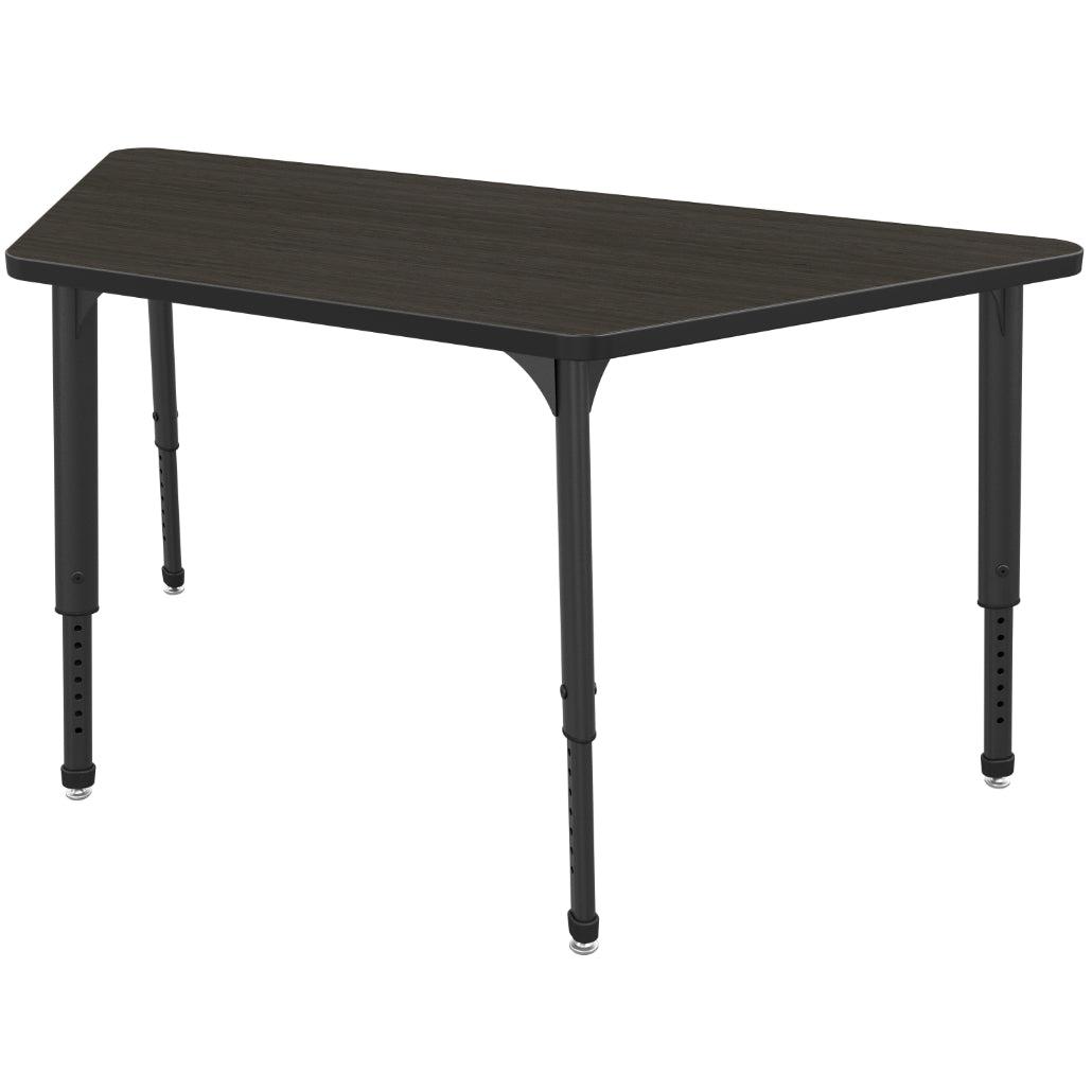 Apex Adjustable Height Collaborative Student Table, 30" x 60" Trapezoid