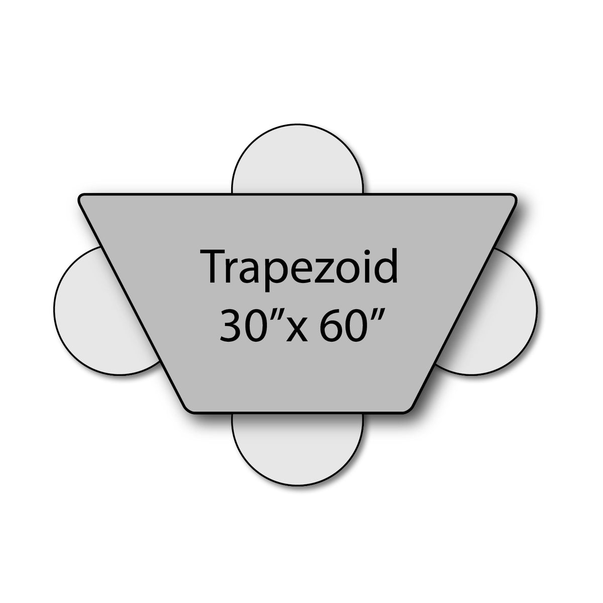 Marco Adjustable Height Floor Activity Table, 30" x 60" Trapezoid