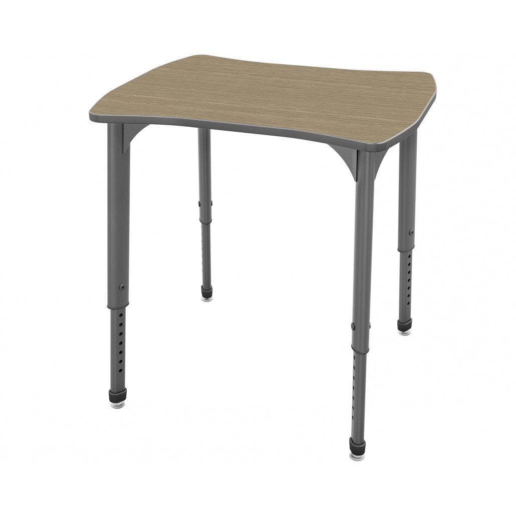 Apex Adjustable Height Collaborative Student Desk, 24" x 28" Dogbone/Contour