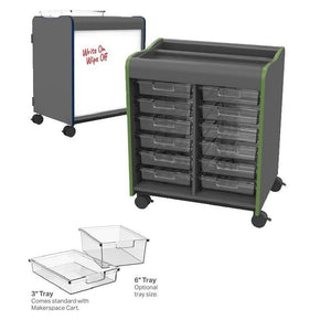 Horizon Makerspace Series 12-Tray Mobile Storage Cart