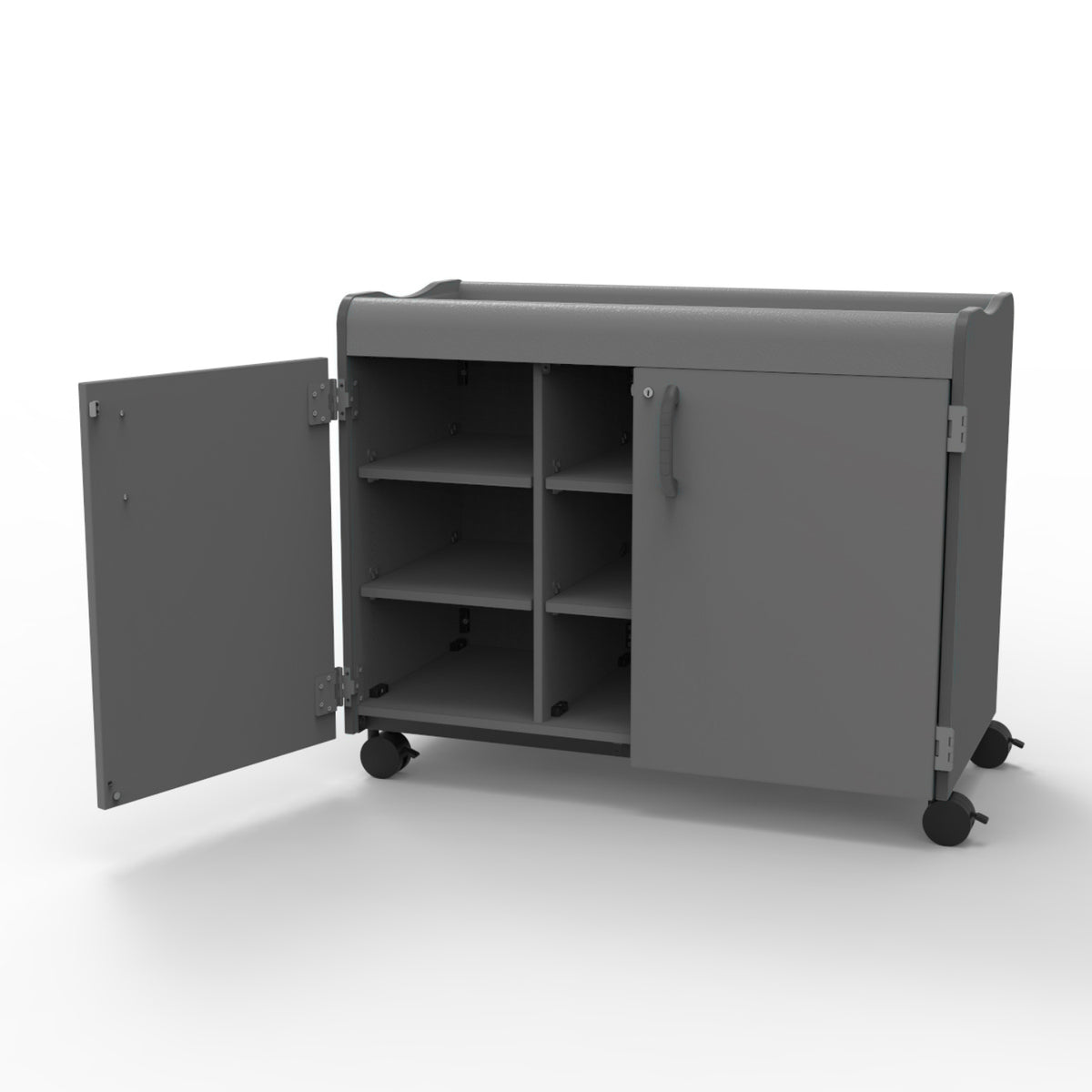 Horizon Makerspace Series Mobile Cubbie Storage with Doors
