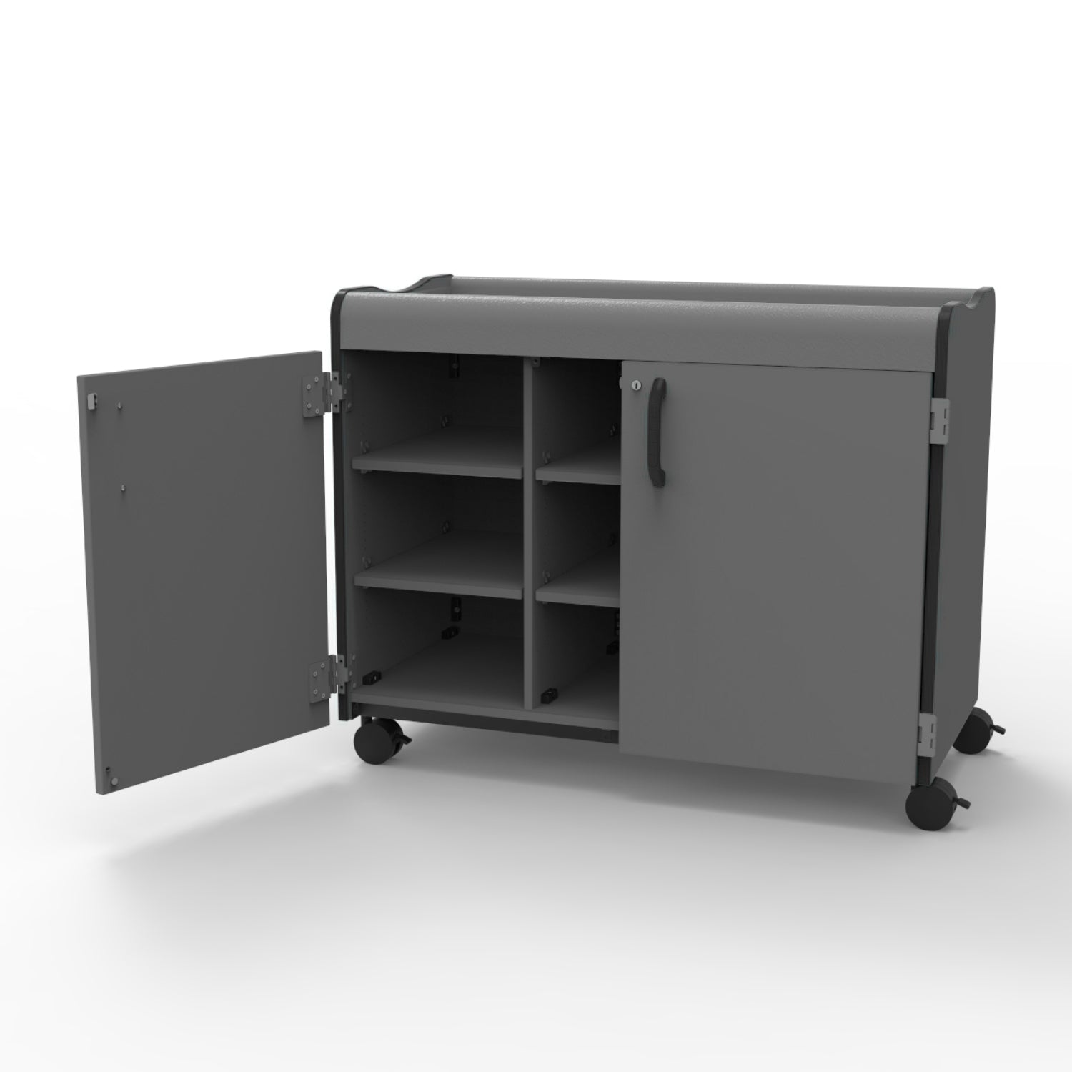 Horizon Makerspace Series Mobile Cubbie Storage with Doors