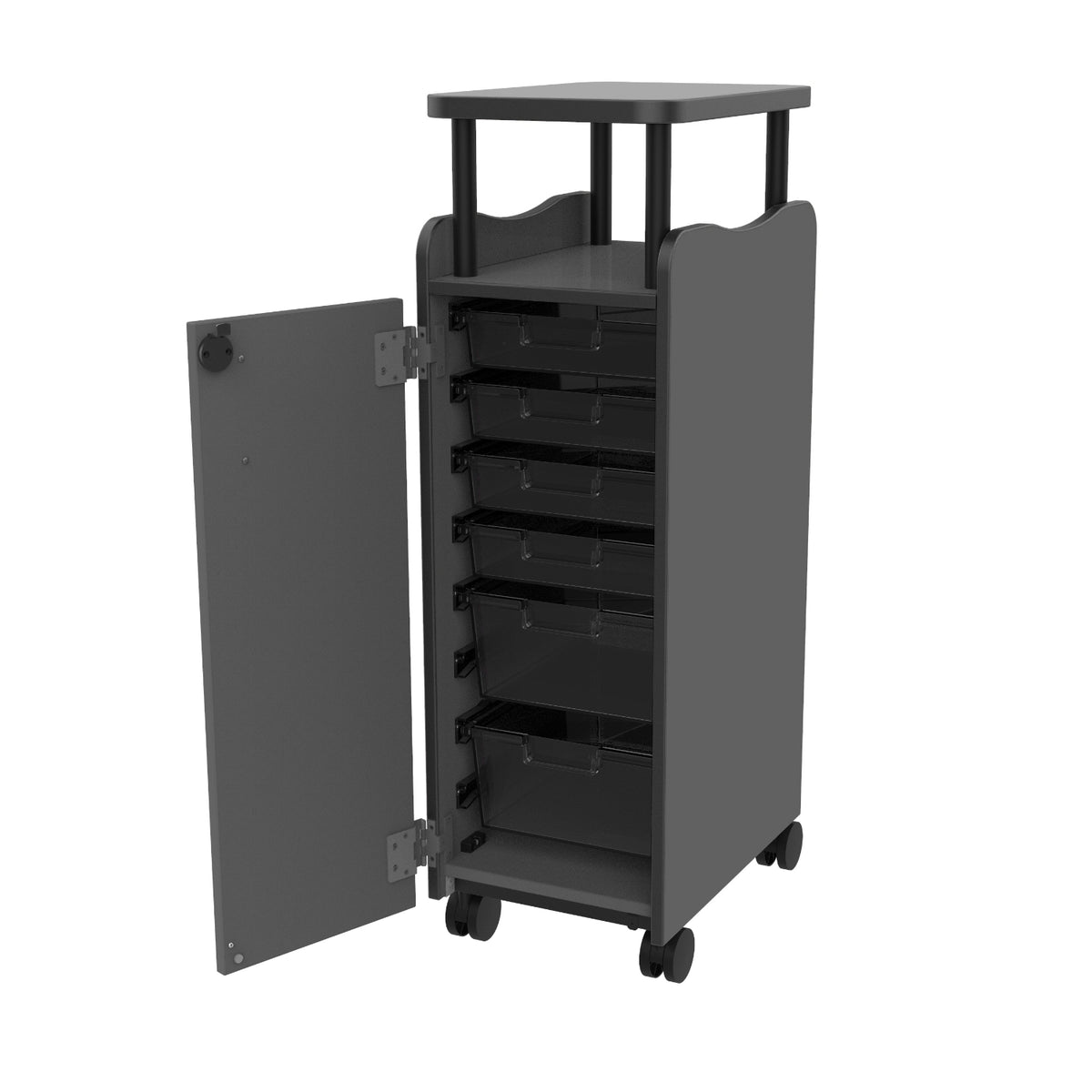 Horizon Makerspace Series Mobile Lectern Cart with Door