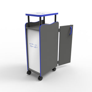 Horizon Makerspace Series Mobile Lectern Cart with Door