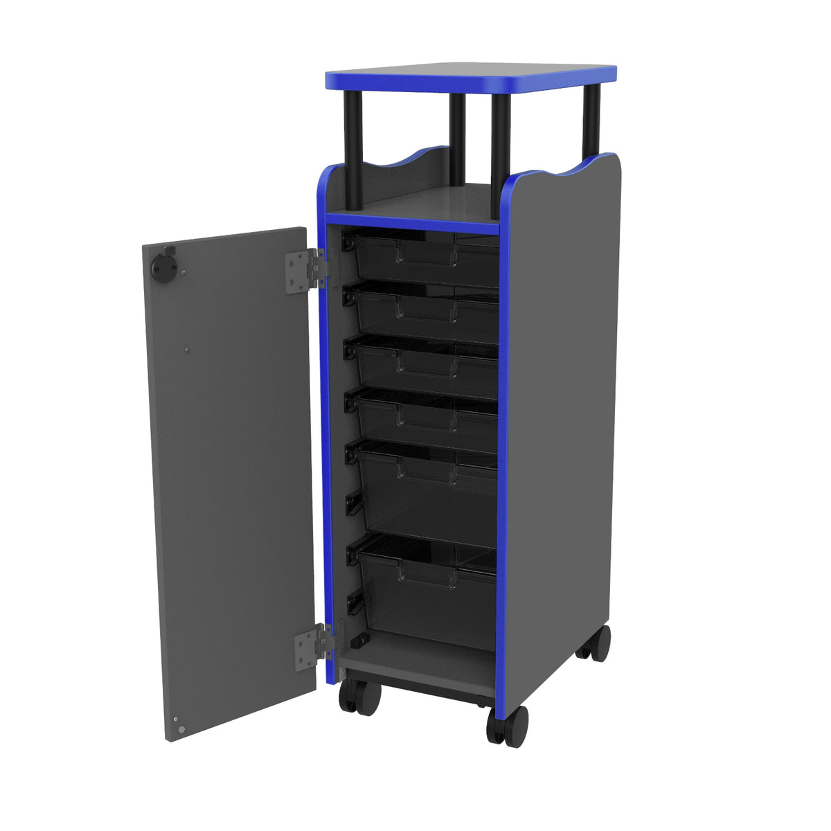 Horizon Makerspace Series Mobile Lectern Cart with Door
