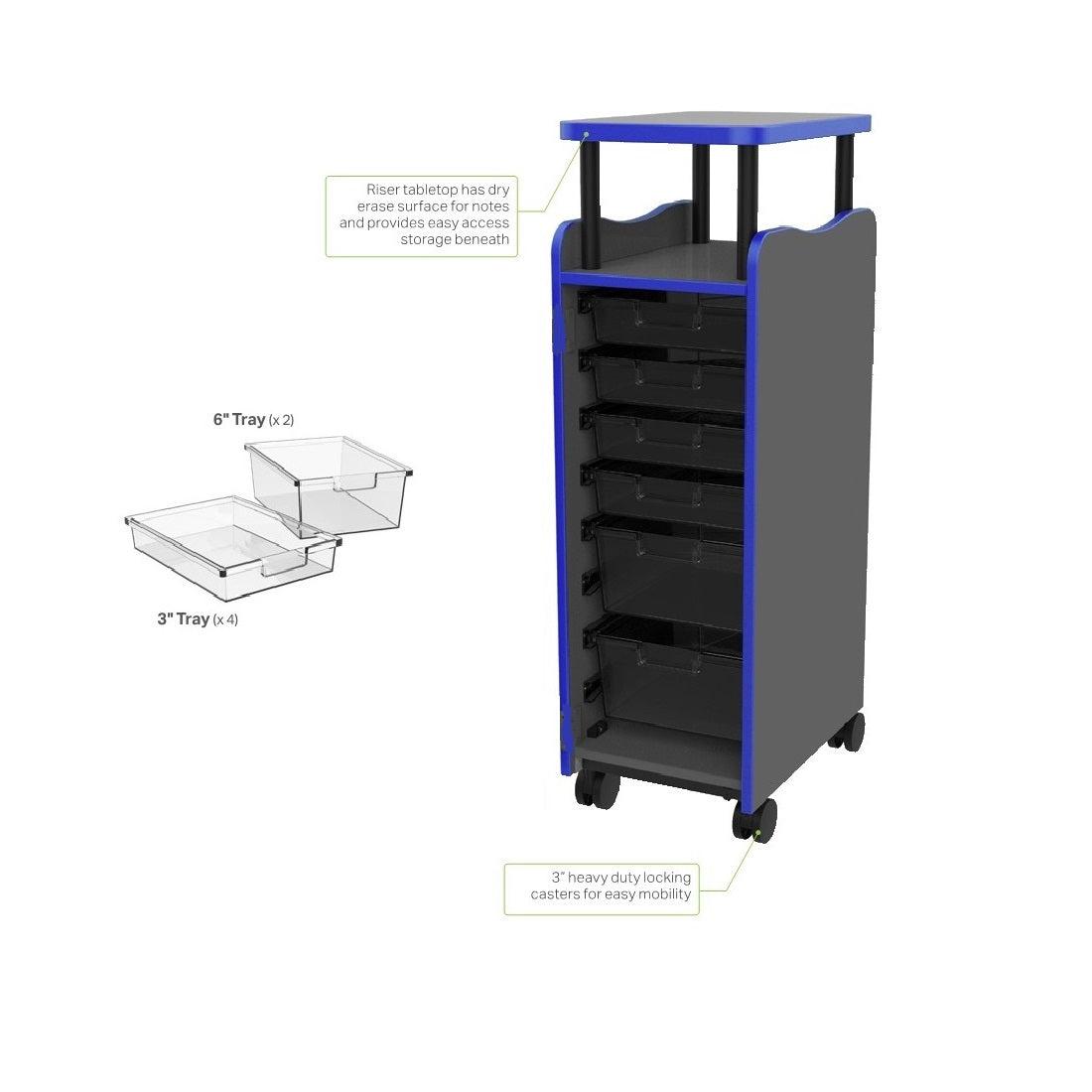 Horizon Makerspace Series Mobile Lectern Cart