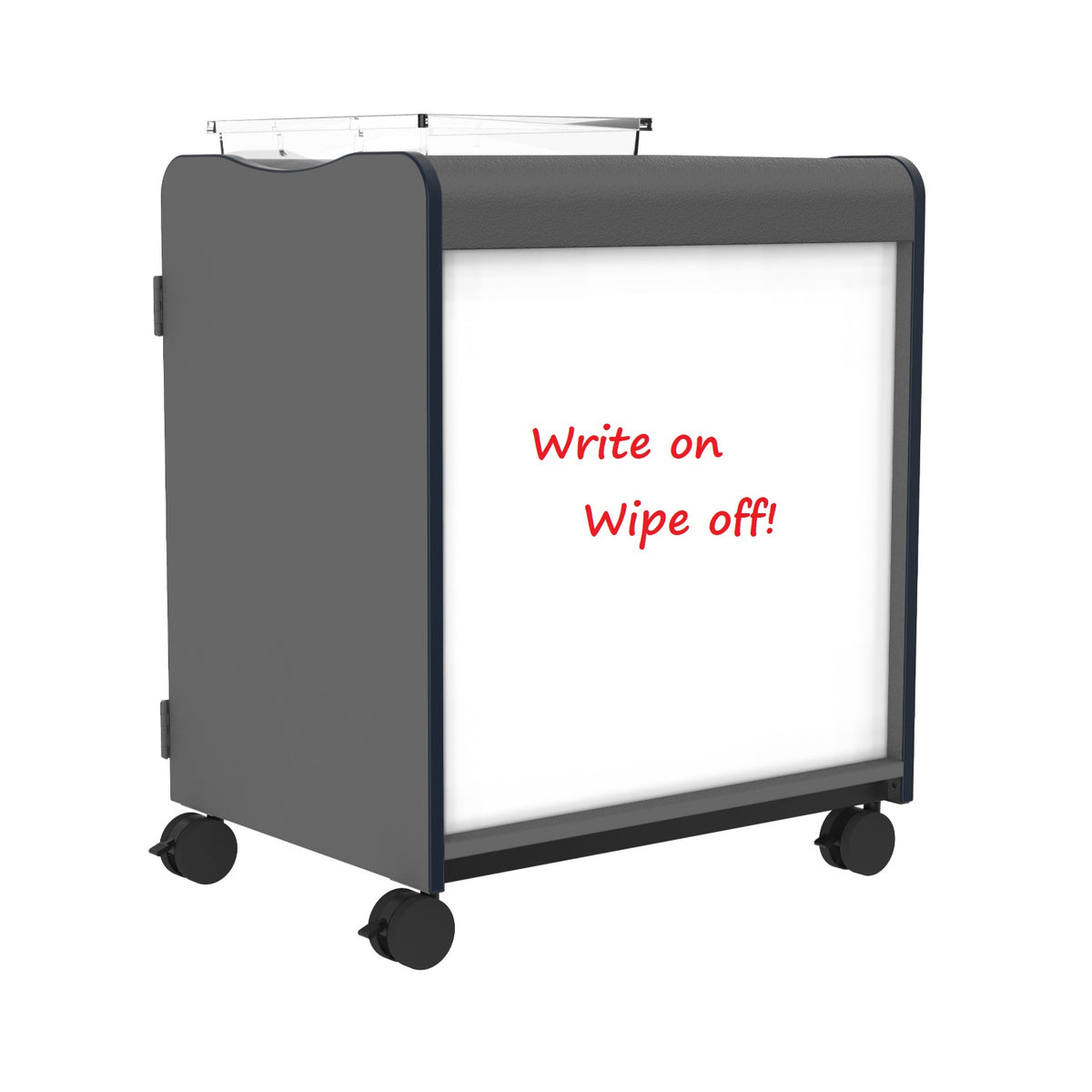 Horizon Makerspace Series 12-Tray Mobile Storage Cart with Doors